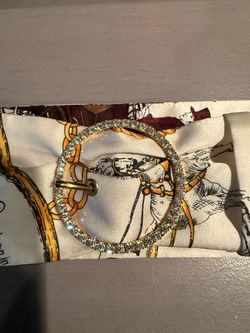 Julie Brown silk/satin belt with rhinestone buckle. Like new  value $80. Sale $20.