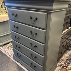 Newly Refinished 5 Drawer Highboy Dresser 