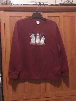New snowman's sweatshirt sz xl new