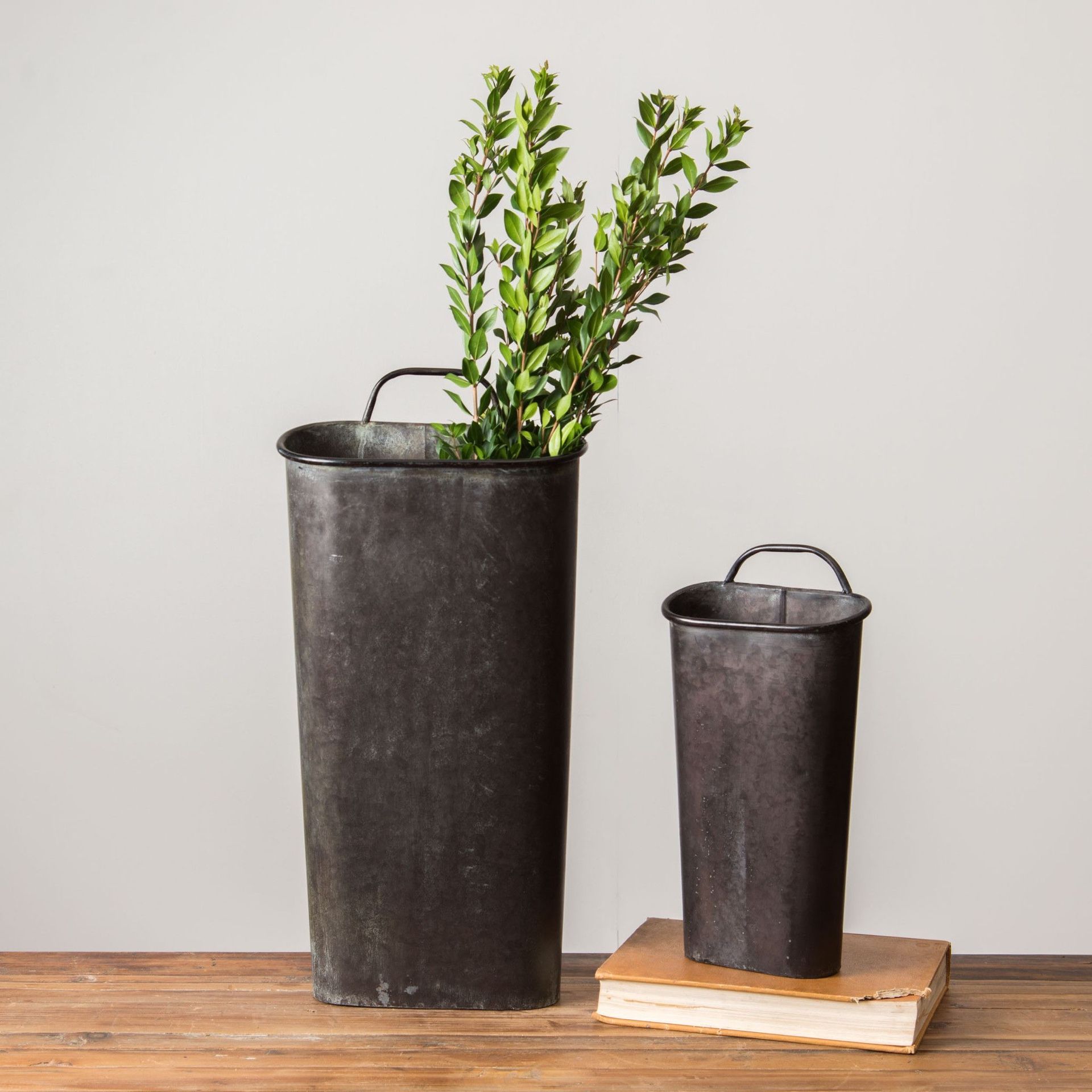 Set of 4 Magnolia Joanna Gaines Metal Wall Decor Farmhouse Flower Buckets