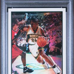 2003-04 Topps Chrome #48 Ray Allen RARE REFRACTOR PARALLEL Card - GRADED PSA 8 NEAR MINT-MINT CONDITION💎