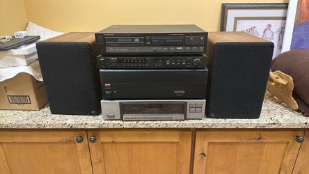 Pioneer CD. Player Carver preamp Aston power amp CarverFM detector  DCM pair speakers