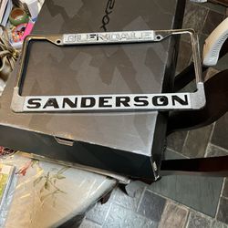 Sanderson License Plate Holder Metal