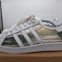Adidas Superstar Shell Toe Transparent Clear/White Men's Sz 10 Women's 11.5