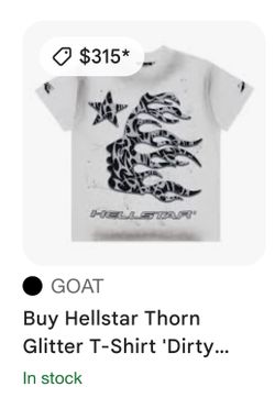 2024 Hellstar Thorn Glitter T-Shirt 'White'