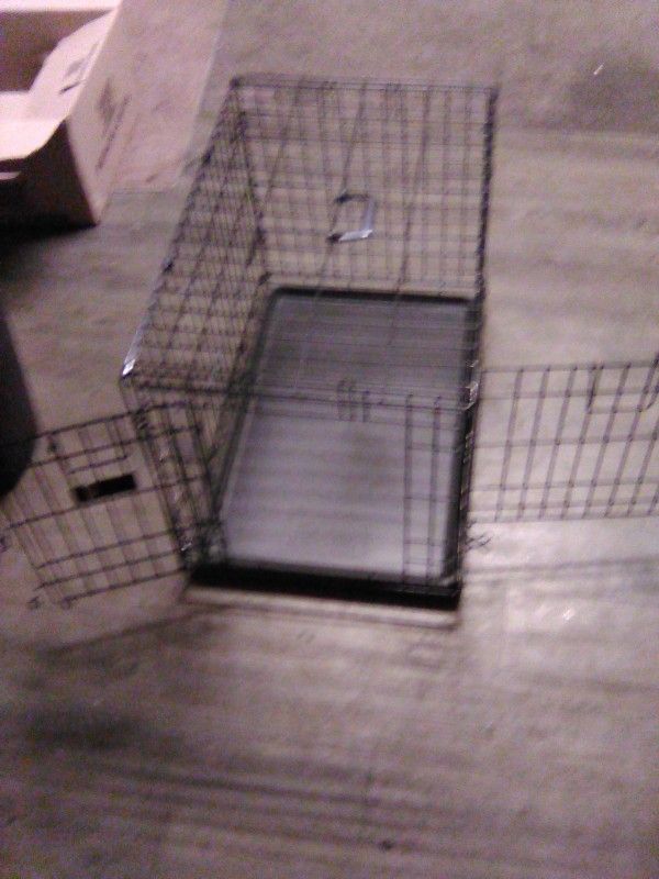 Folding Crate 30 In Double Door Top Paw Dog Kennel