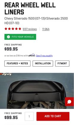 Silverado rear fender liners