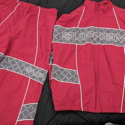 Supreme Jacquard Panel Jacket And Pants (Large)