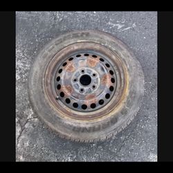 1 X 195/65r15 5x4.5 5x114.3 Stock Tacoma Civic Camry  Mustang Altima Tacoma rim Wheel 80% Treads Tire!!!