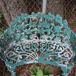 Cast Aluminum Bench and Table