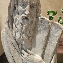 Vintage 1967 Leonardo Art Works Arnold Bergier Moses & Ten Commandments Statue