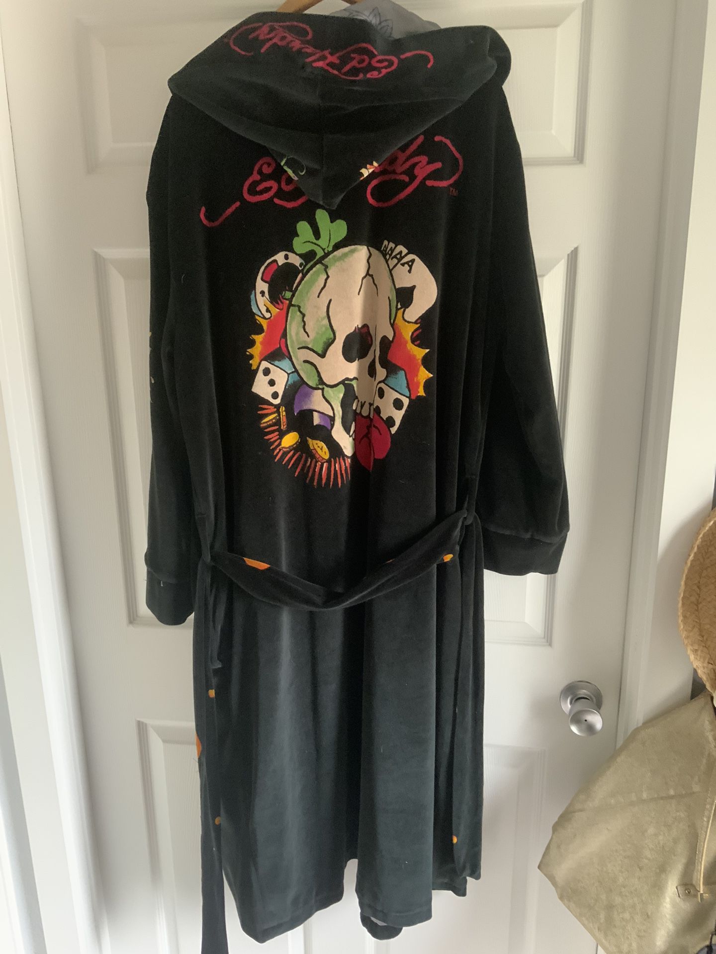 Rare Ed Hardy Velour Robe With Tie S/M/L