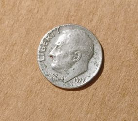 1977 Roosevelt Dime, LIBERTY and W On Rim Error
