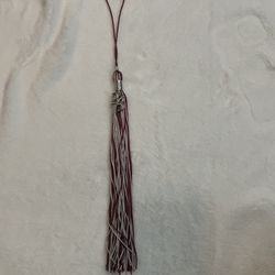 Maroon and Silver Graduate 23' Cap Tassel