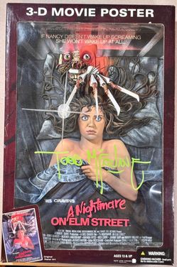 McFarlane Toys… A Nightmare on Elm Street 3-D Movie Poster… Autographed