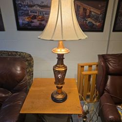 Restored and rewired Cooper Table. Lamp