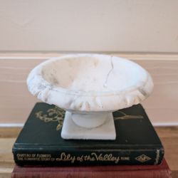 Vintage Mini Alabaster Bird Bath 