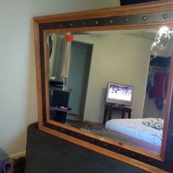 TX Star Themed Mirror Wooden Frame