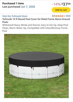 Pool cover above ground pool 14ft round