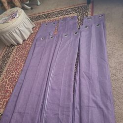 6 Lavender Blackout Curtain panels