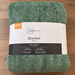 Mainstays Green Fleece Blanket PLEASE READ DESCRIPTION