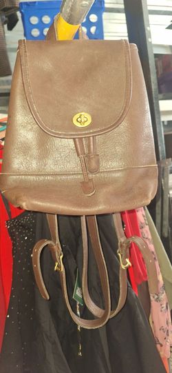 Coach Brown Leather Mini Backpack