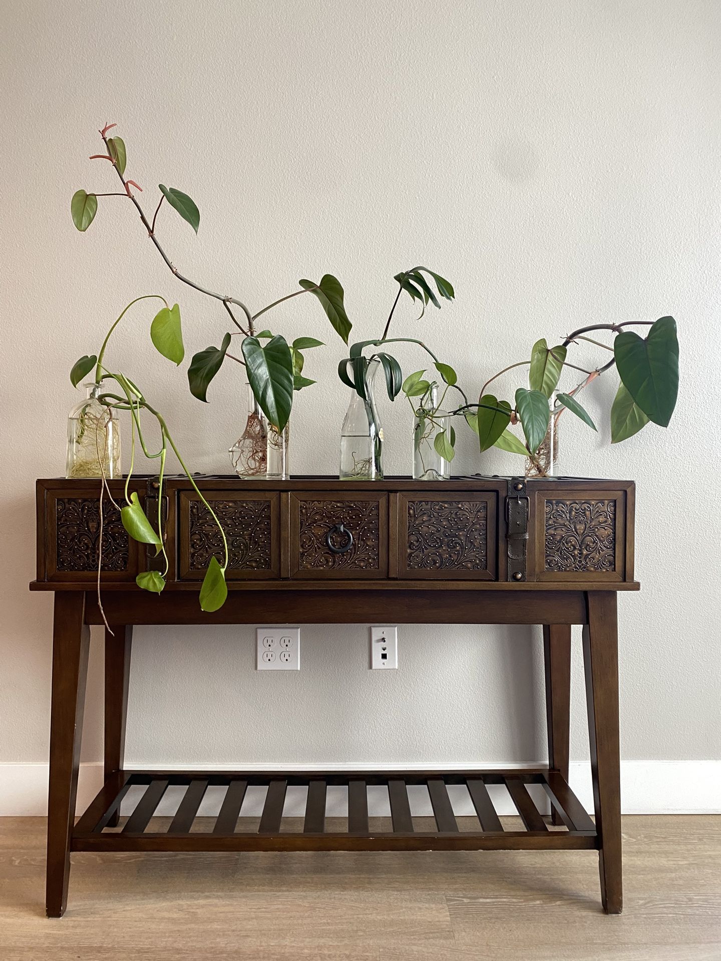 Wood Brown Console Table
