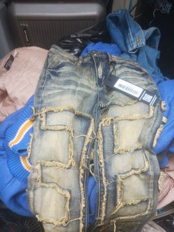 BOYS SHAKE TINT STACKED FLARE JEANS SIZE 8