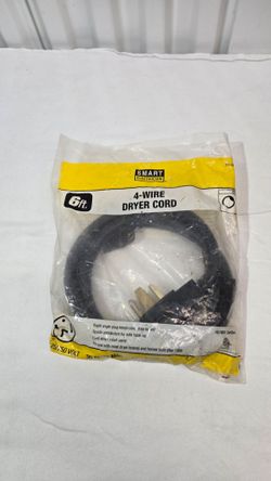 New Smart Electrician 6ft 4-Wire Dryer Cord