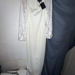 Black Halo Eve Dress Size 8 (ring set included)