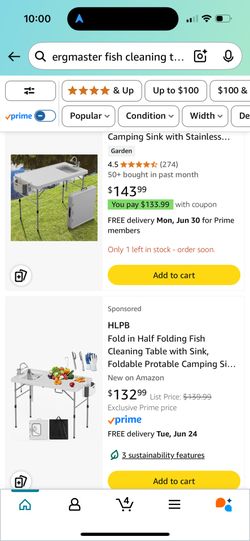 Ergmaster Fish Cleaning Table 
