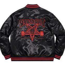 Supreme X Thrasher Satin Varsity Jacket (medium)