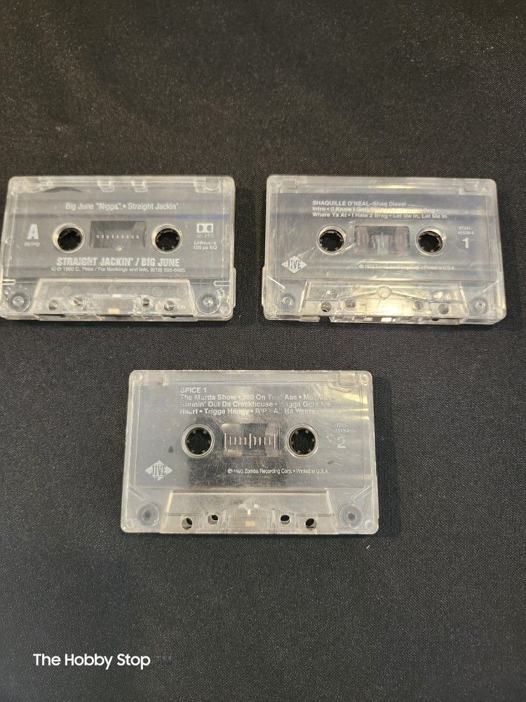 Vintage Gangster Rap 🎶 Cassettes, $20 Spice One , Shaquille O'Neal, Big June