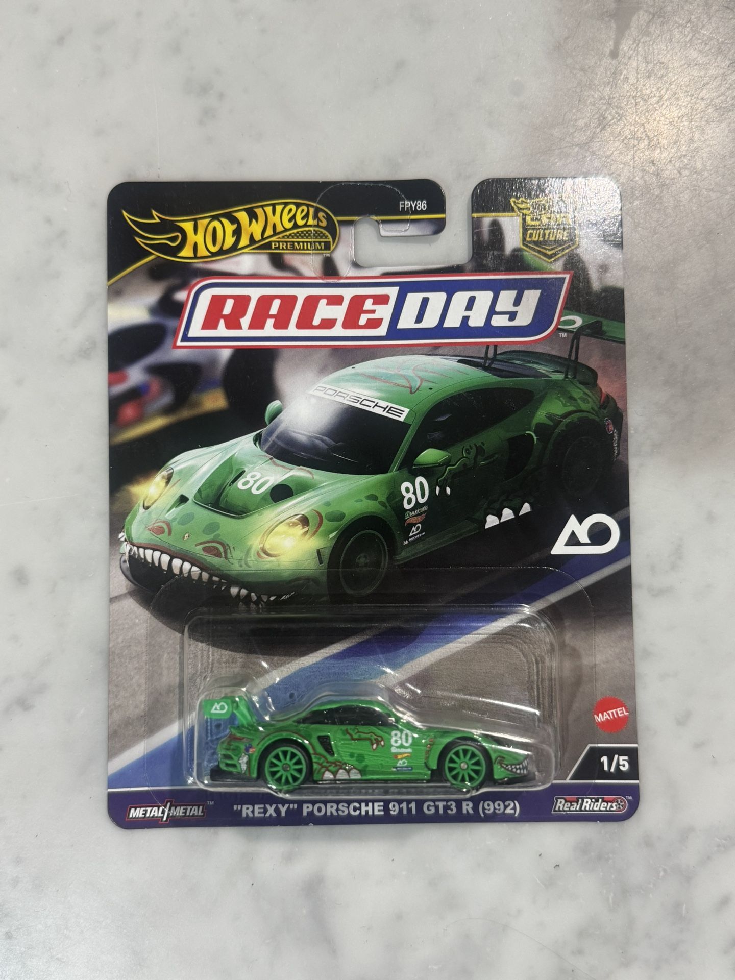 "Hot Wheels Car Culture Race Day 'Rexy' Porsche 911 GT3 R (992)"