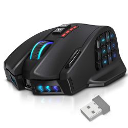 UtechSmart Venus Pro RGB Wireless MMO Gaming Mouse With 16 programmable Buttons 
