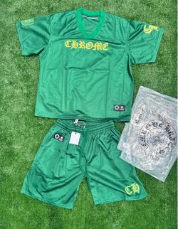 Chrome Hearts Green Jersey Set