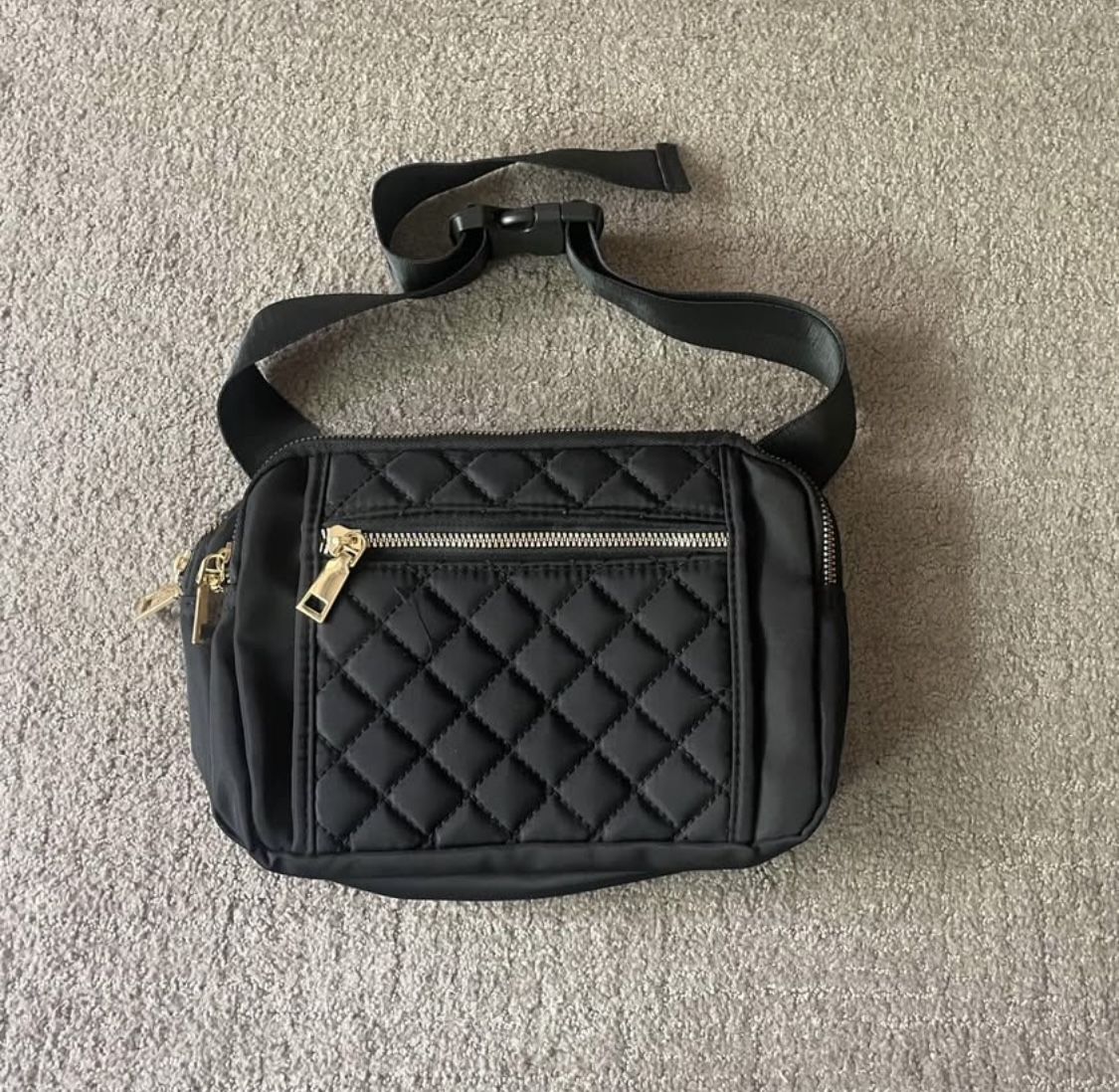 Black Crossbody Belt Bag
