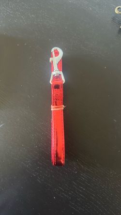 Red Metallic Dog Leash with Clip