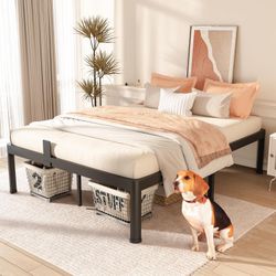 18" CAL KING Platform  Bed Frame w/Rounded  Legs