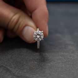 3ct Round Diamond Pave Band 