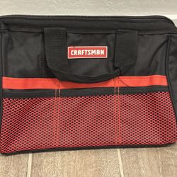 CRAFTSMAN Wide Mouth Tool Bags, Black Red, 13 x 13 x 9.75 Inches