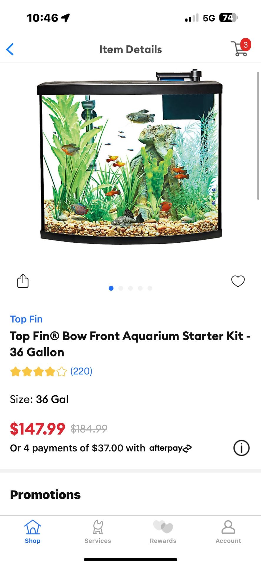 36 Gallon Aquarium Set 8 stand 
