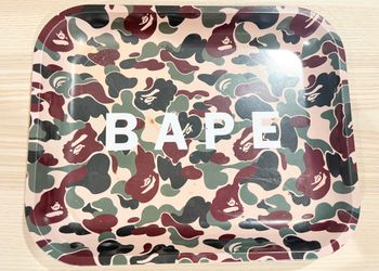 BAPE Clothing Japan Large Rolling Metal Tin Tray Smoking Smoke Blunt Blaze Weed Tobacco
