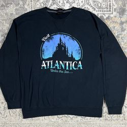 Disney Princess Visit Atlantica Sweatshirt Women’s Size M Blue 