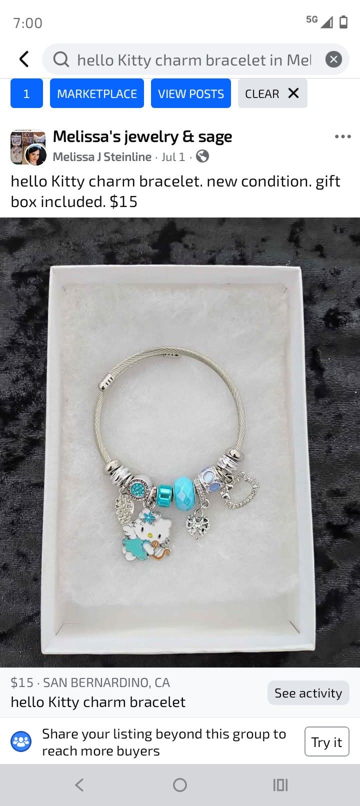 hello Kitty charm bracelet