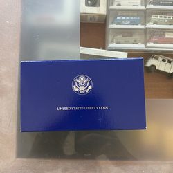 1986 Silver Commemorative Ellis Island $1 w/ Box & COA