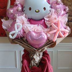 Giant Hello Kitty Balloon Bouquet