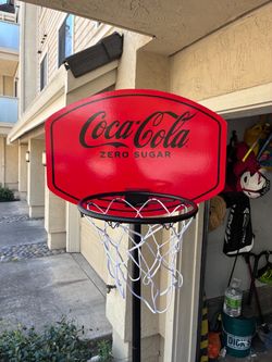 🏀 RARE Coca-Cola Zero Sugar Collectible Basketball Hoop – 6’8” Tall – Pristine