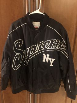 Supreme Contrast Script Varsity Jacket Large NY BRAND NEW