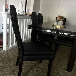 Elegant Dining Room Set 6 Chairs 1 Table